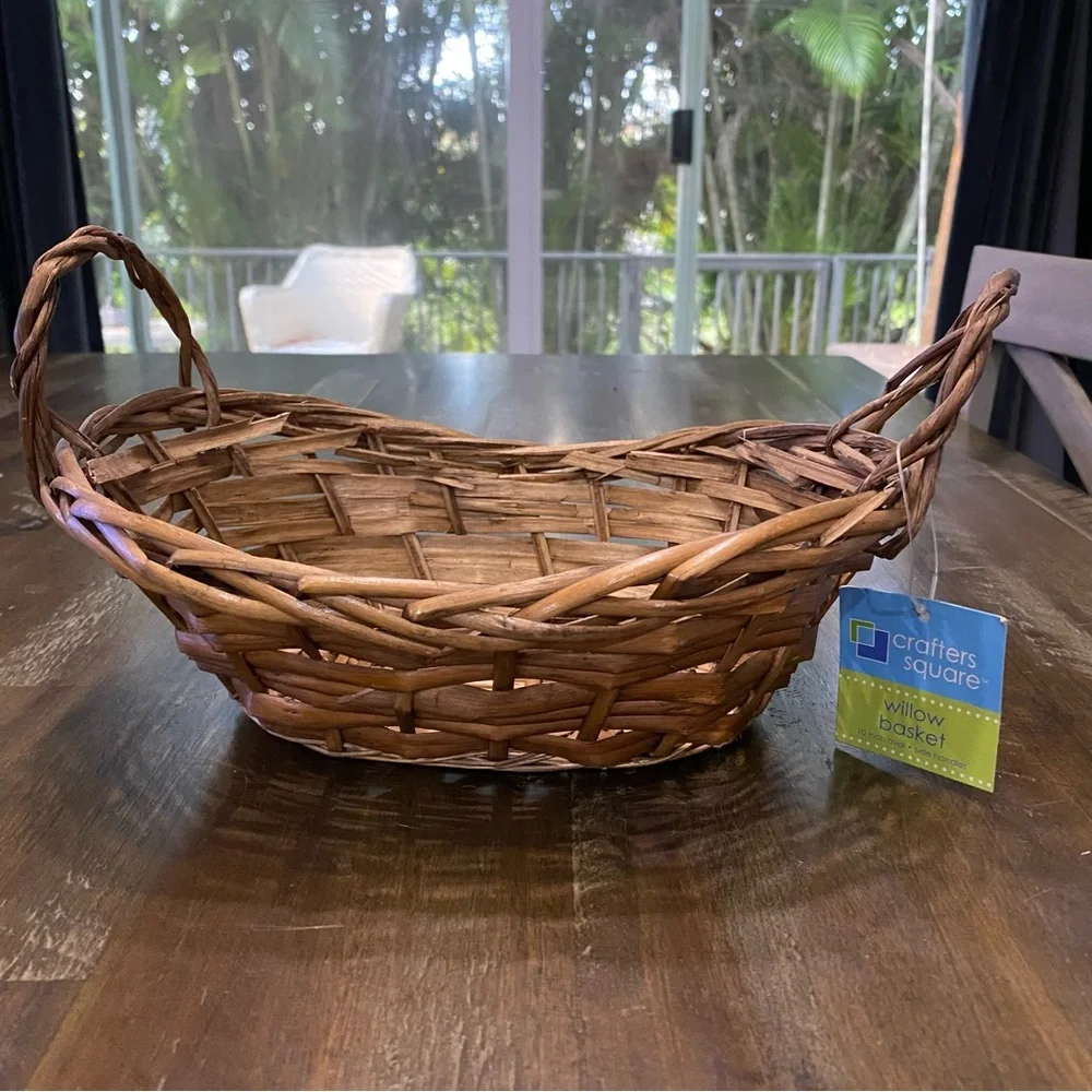 ✅ small wicker basket decorative dark brown wicker basket